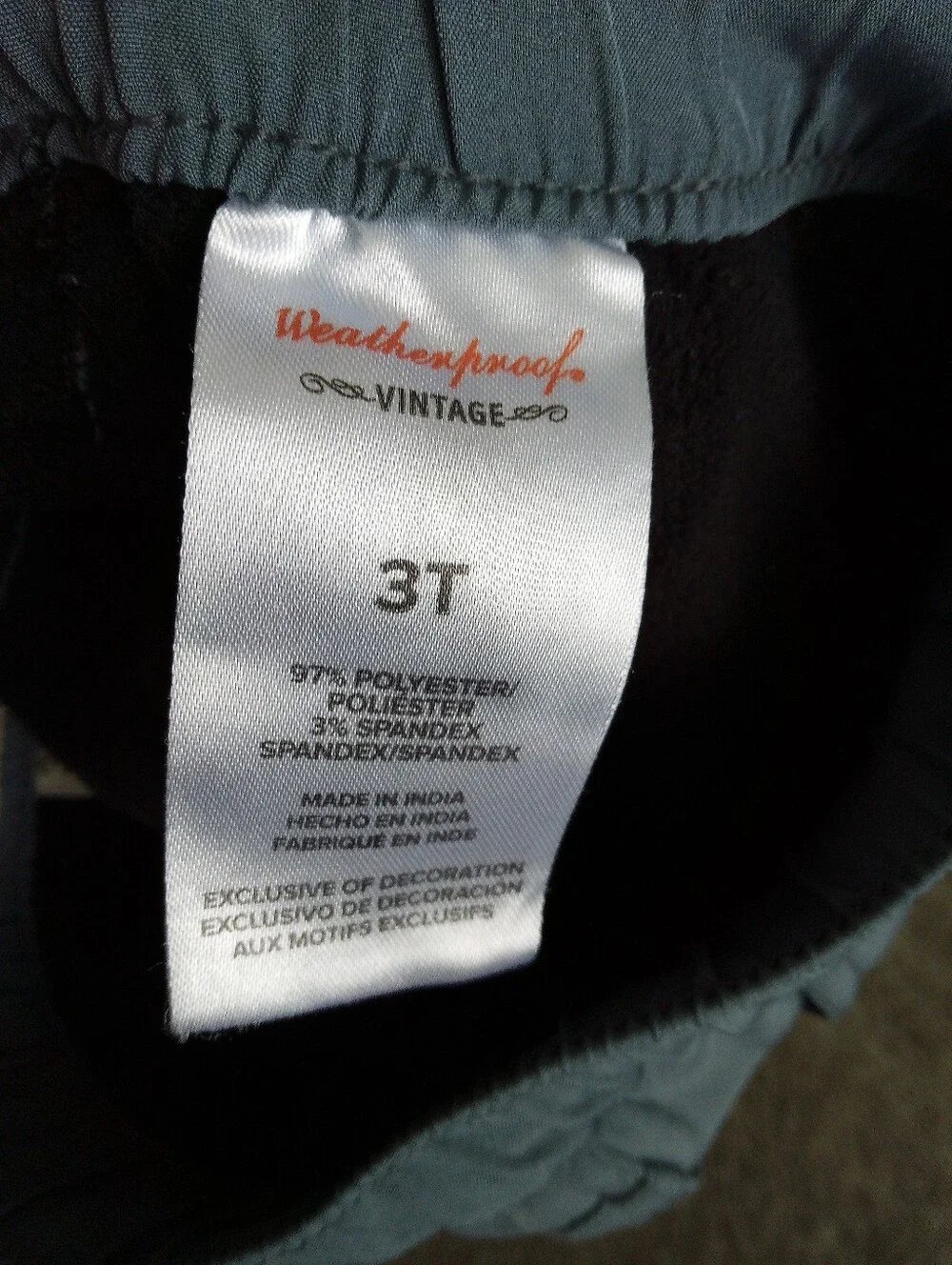 Toddler Boys Vintage Weatherproof Gray Jogger Pants - Size 3T